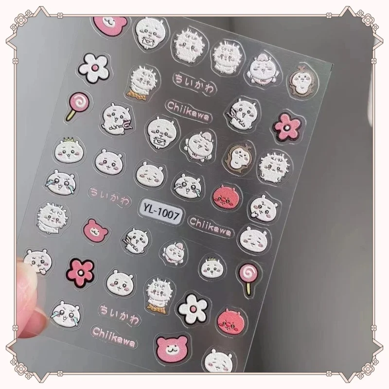 

Chiikawa 3D Embossed Nail Art Sticker Camera Decoration New Cartoon High Value Hachiware Hot sale limited time grab