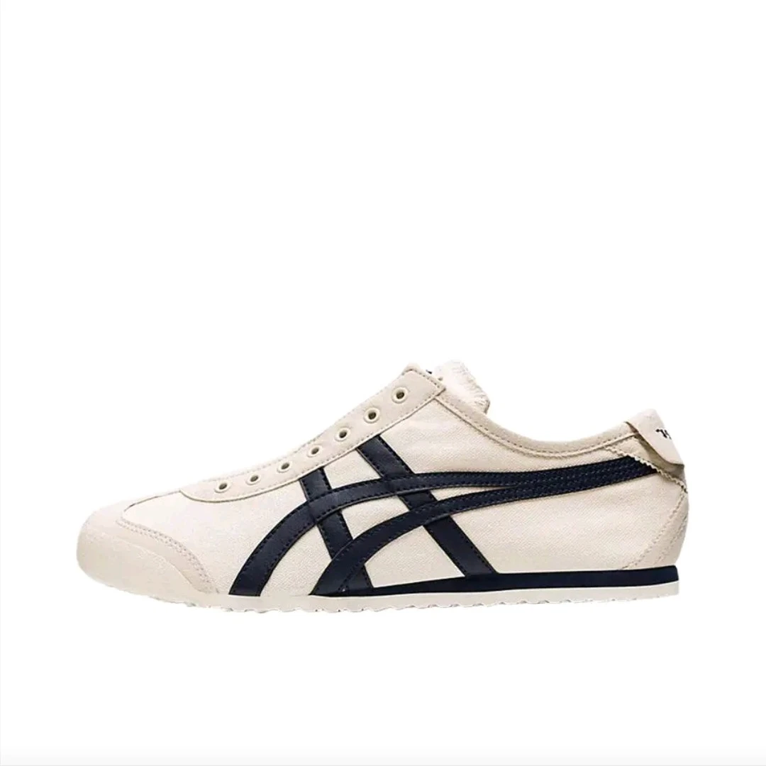 أحذية Onitsuka Tiger MEXICO 66 للرجال والنساء للتزلج، ثبات، أحذية رياضية يومية، أبيض/أسود #1