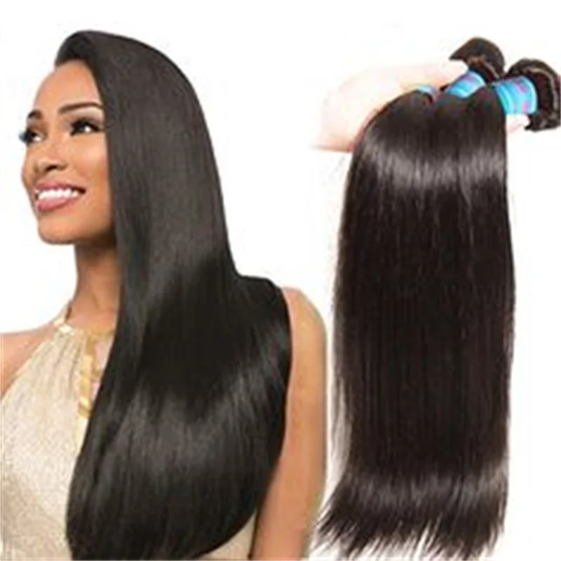 Bone Straight Human Hair Bundles 50G Extensions 100% Black 1/3/4 Pieces 8-30 Inche Brazilian Human Hair Bundle For Women