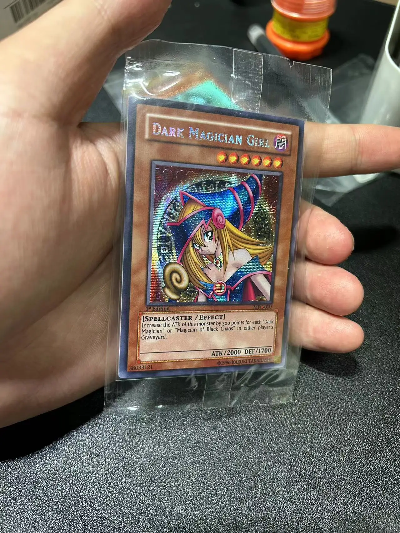 Yu Gi Oh Secret Rare/SER TCG Dark Magician Girl (MFC-000) Board Game English Gift Collection Toy Card (Not Original)