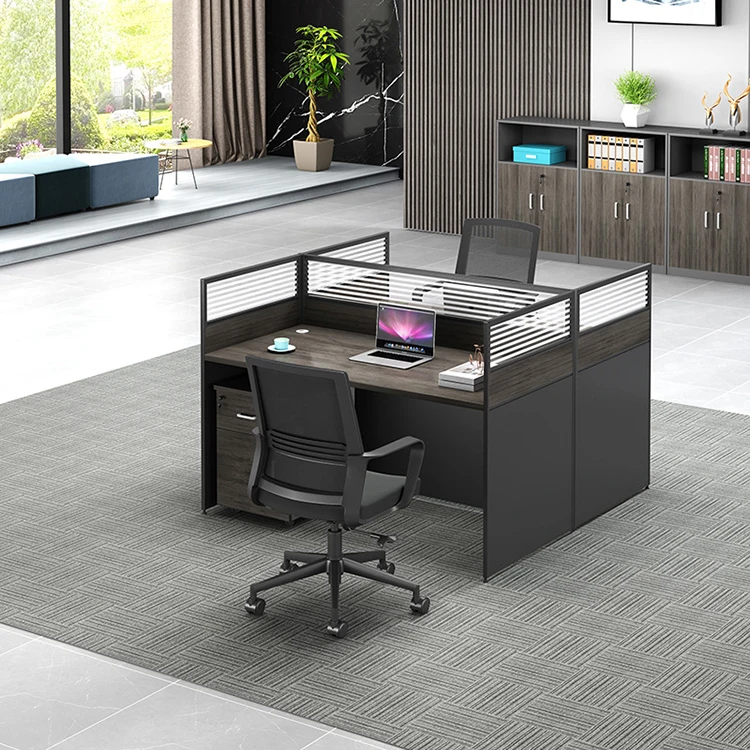 Modern 2 Person Cubicle Computer Office Desk 2 Seater Workstation