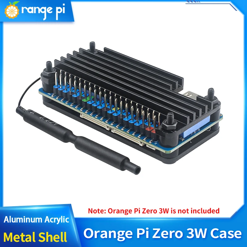 Orange Pi Zero 3W Metal Case Aluminum Alloy Shell Passive Cooling Heat Sink Protective Box for Single Board Computer OPi Zero 3W
