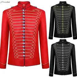 2023 Medieval Mens Jacket Steampunk Hussar Marching Band Military Drummer Parade Jacket Coat Cosplay Costume