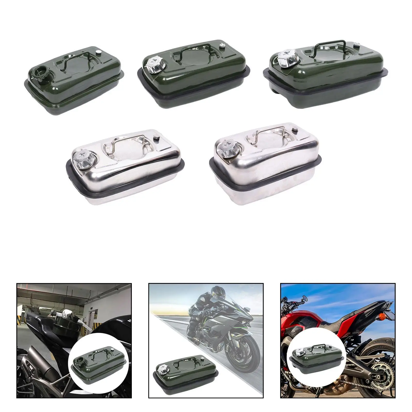 

Мотоциклетный топливный бак, стальная конструкция, масляная канистра для бензина с крышкой для резервного копирования мотоцикла, путешествий