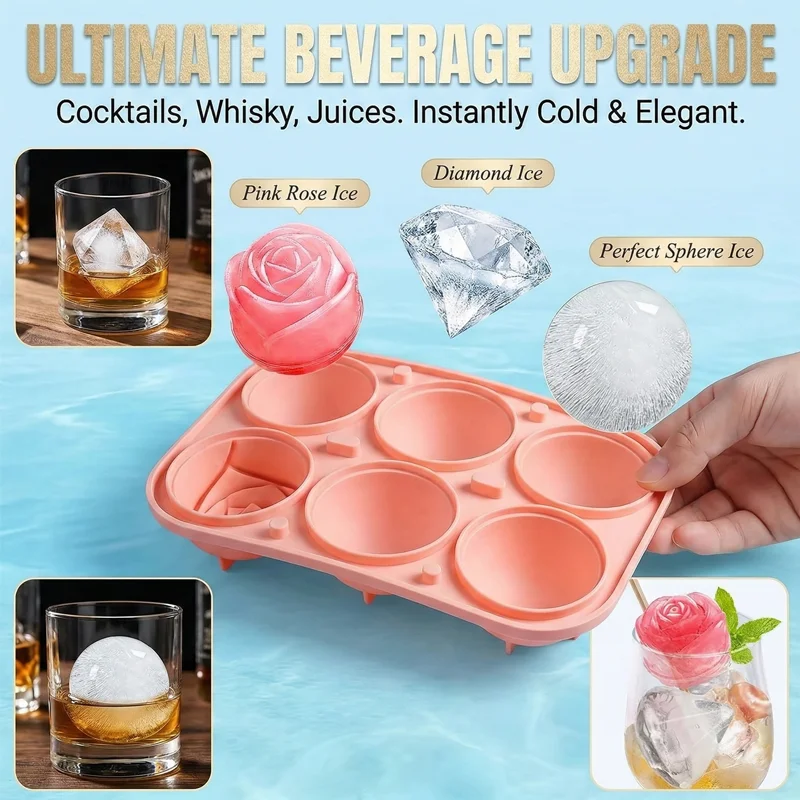 2026 Large Ice Tray with Lid S - Ice Mold Sphere ulasan dan harga