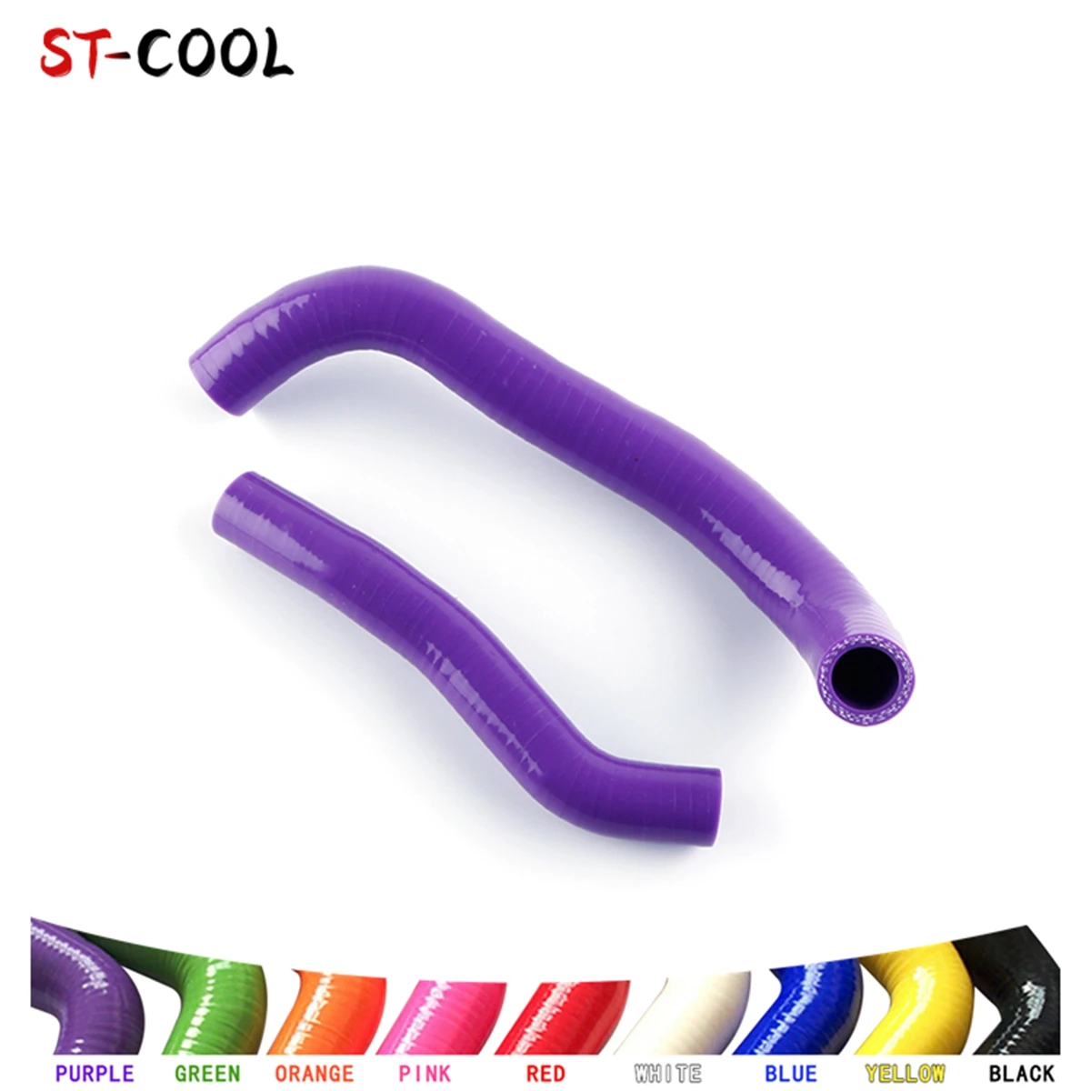 For Suzuki KFX400 LTZ400 DVX400 2003-2008 2004 2005 2006 2007 Silicone Tube Radiator Coolant Pipe Hoses Kit 2Pcs 10 Colors