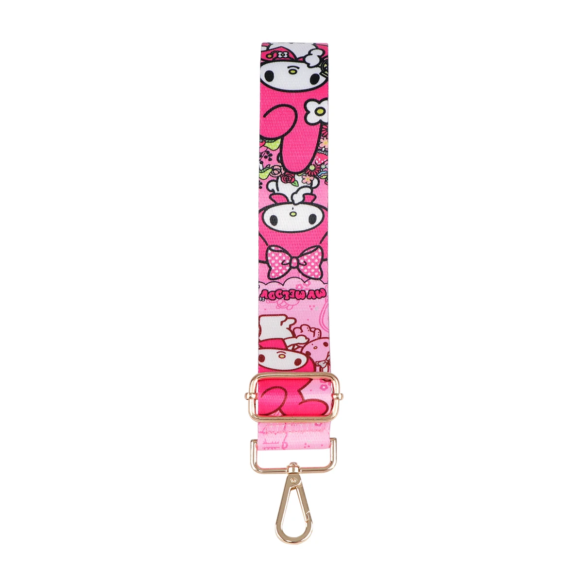 Kawaii Sanrio tas bahu Fashion tali dapat disesuaikan sabuk lebar pengganti DIY tas tangan selempang emas gesper aksesoris