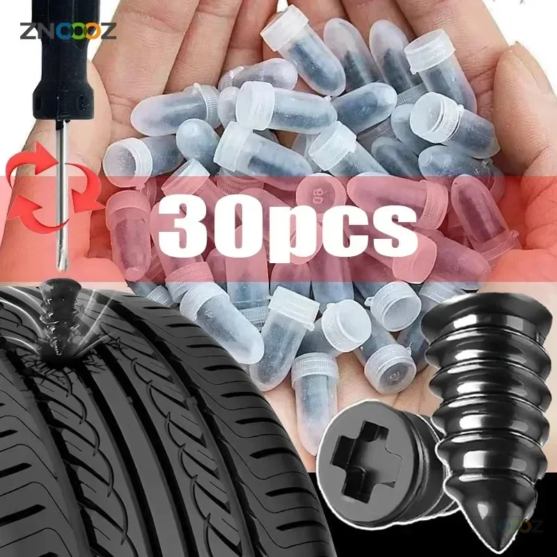 

Car Motorcycle Vacuum Tyre Repair Nails Truck Scooter Bike Tire Puncture Repair Tubeless Tools Rubber Metal Accessories 10/30Pcs