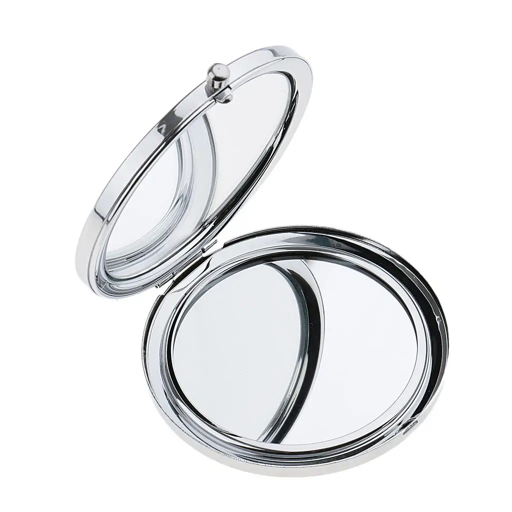 1 Pieces Travel Premium Folding Pocket Compact Makeup Mirror Two-Sided