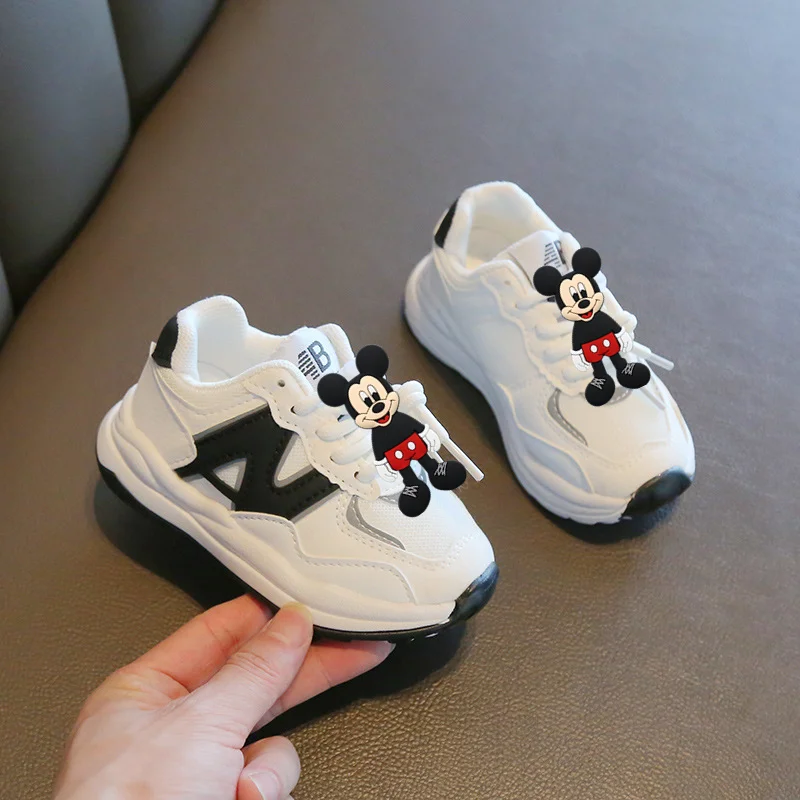 

Spring Autumn Baby Toddler Shoes 1-9 Years Old Soft Sole Shoes mickey mouse Boys Girls Casual Shoes Korean Sports Fashion