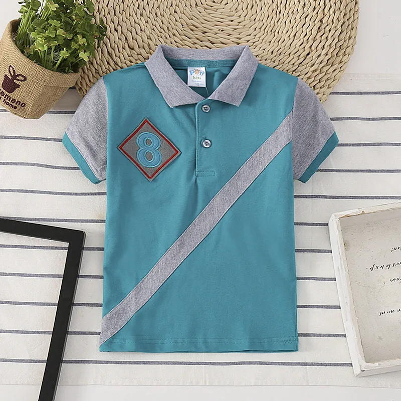 الصيف المراهقين تي شيرت الأولاد نشط 8 عدد نمط الاطفال قصيرة الأكمام ملابس الأطفال الأولاد قطري شريط ملابس الفتيات بلايز