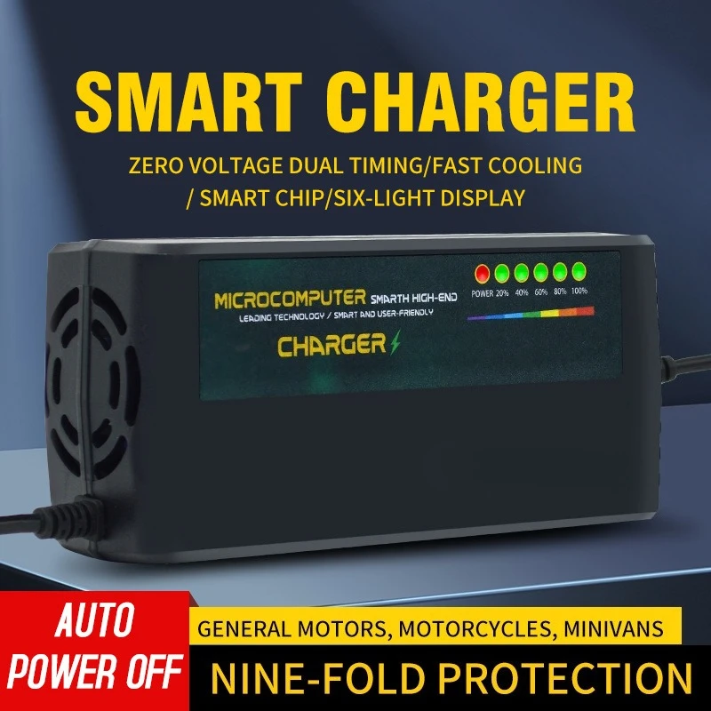 Intelligent Pulse Battery Charger Auto Power Off 48V 60V 72V 80V 96V Storage Battery Power Supply