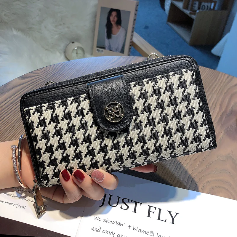 Imagem -06 - Mulheres de Couro Genuíno Bolsas Crossbody Houndstooth Bordado Mini Bolsas Marca Bolsa Ombro para Senhoras Bolsas Embreagem 2023