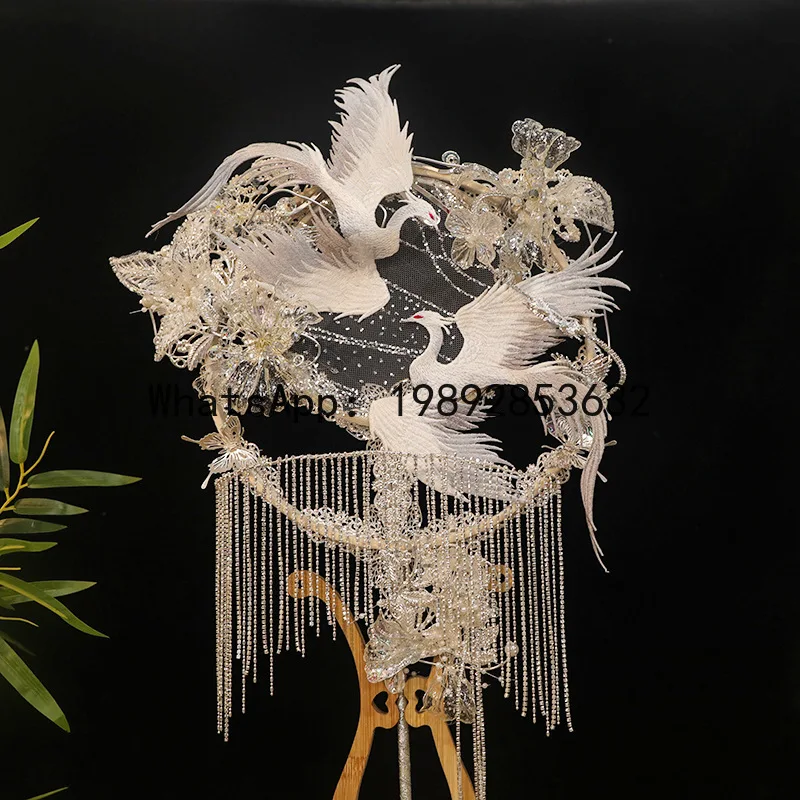 FS Xiuhe group fan bride new Chinese wedding finished product handmade DIY material package wholesale