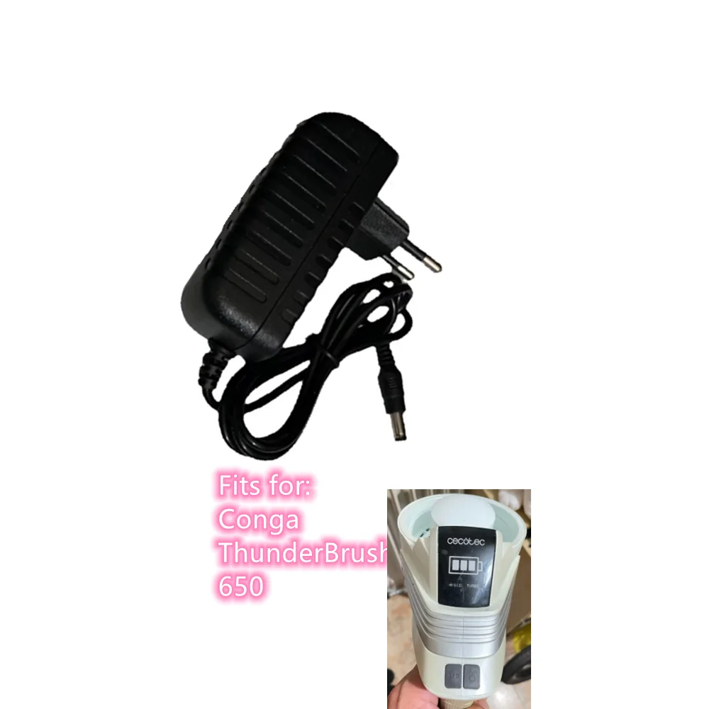 الاتحاد الأوروبي محول القابس شاحن ل CECOTEC Conga ThunderBrush 650 يده مكنسة كهربائية لاسلكية أجزاء الملحقات
