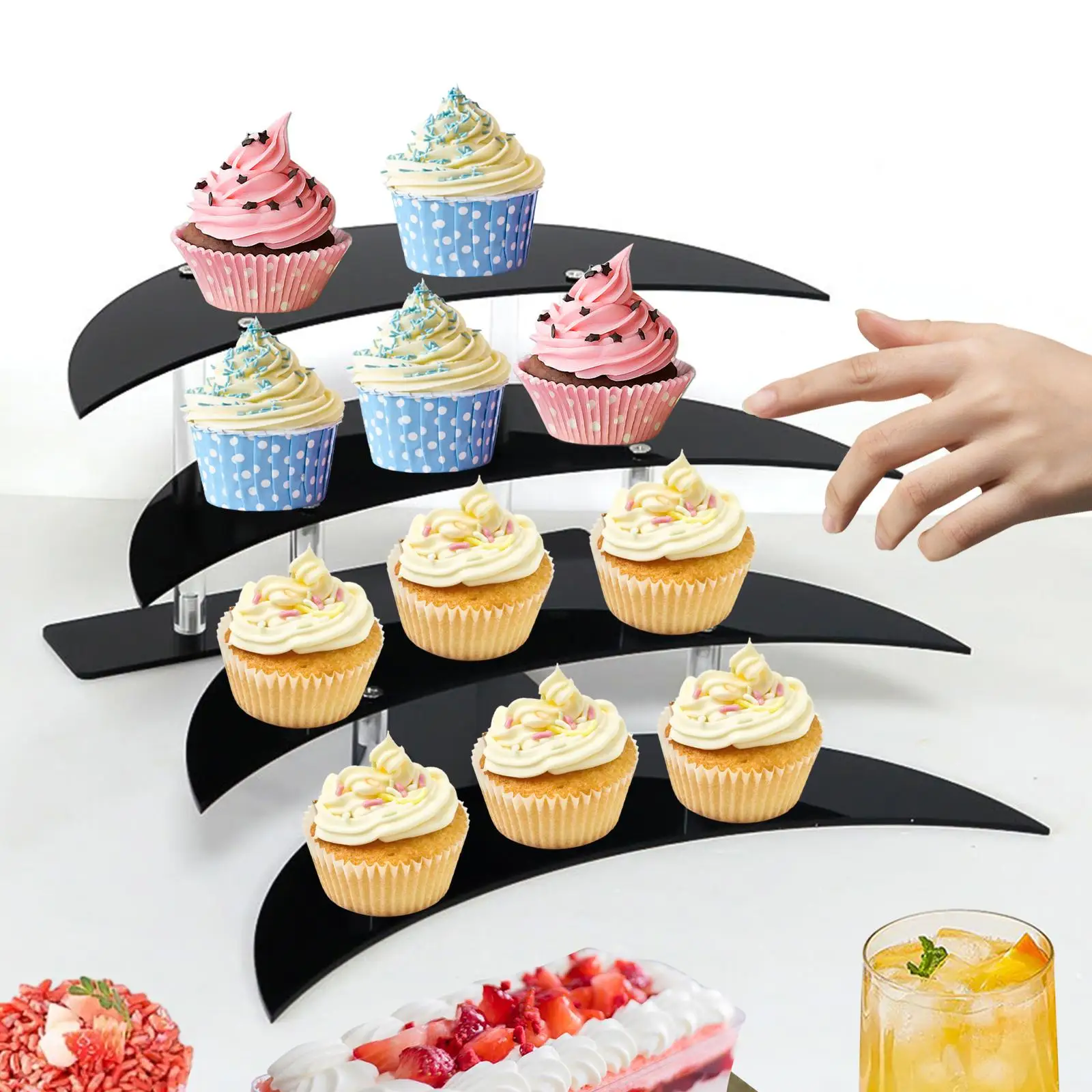 Cupcake Stand Multifunctional Acrylic Pastry Stand for Events Wedding Party