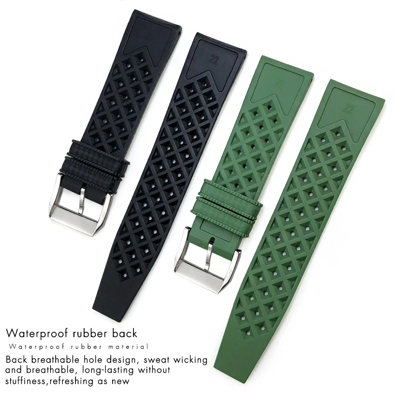 19mm 20mm 21mm 22mm Rubber Silicone Watchband for SEIKO Omega Hamilton IWC Pilot HUAWEI Watch Strap Diving Sports Wristband