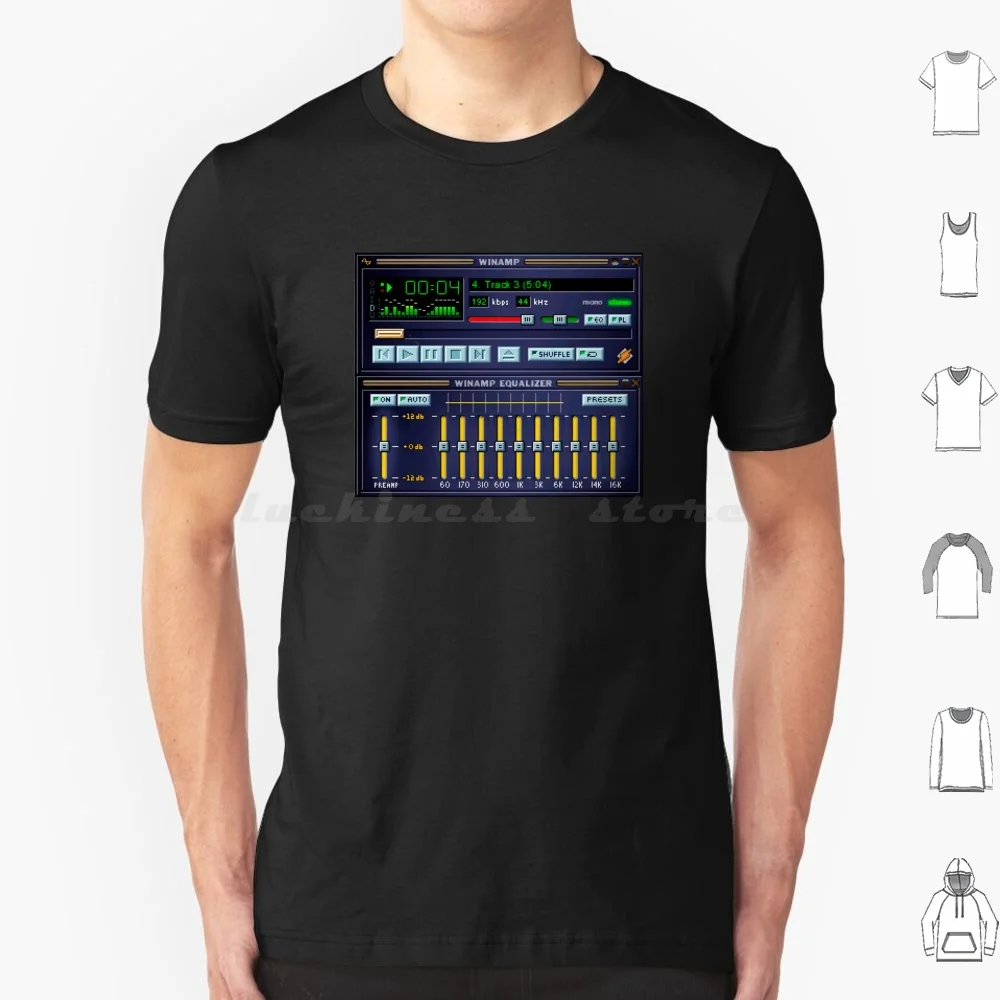 Mp3 Player T Shirt Men Women Kids 6Xl Mp3 Player Winamp Retro Vintage Music Computers Fanboy Geek Retro Fashion Dj