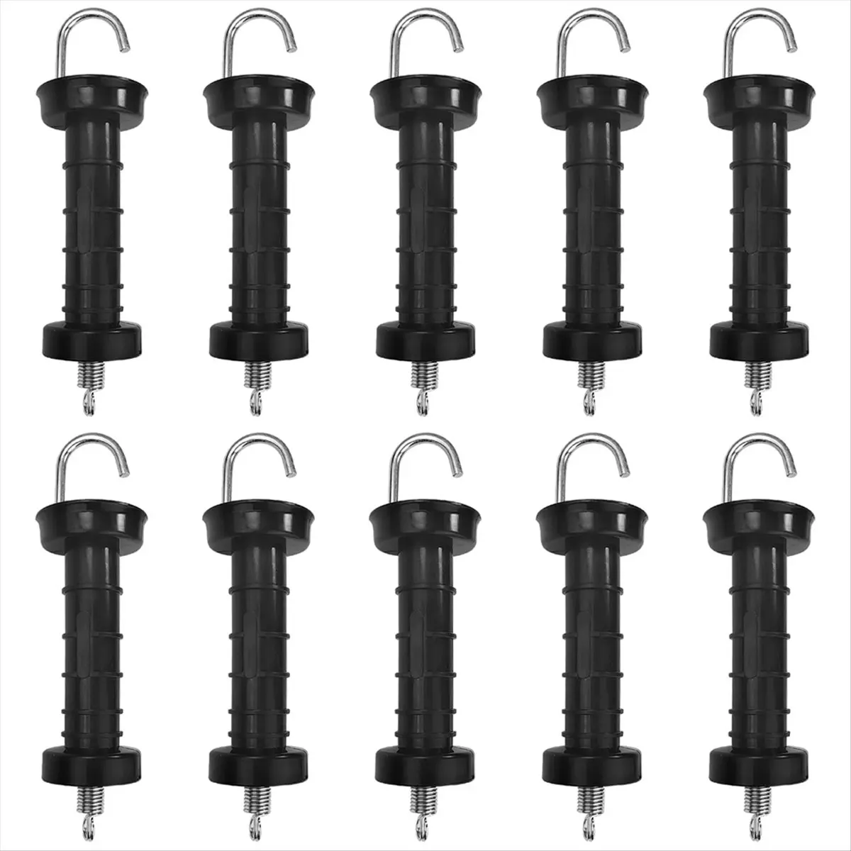【TODAY-BUY】10 PCS Gate Handle for Electric Fence, Insulated Spring Tension, Replacement Accessories for Fencing, for Pasture