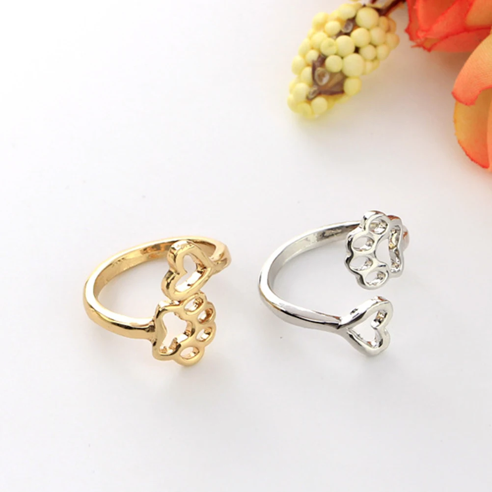 

The Ring Rings for Girls Dog Claw Pattern Women Exquisite Creative Miss