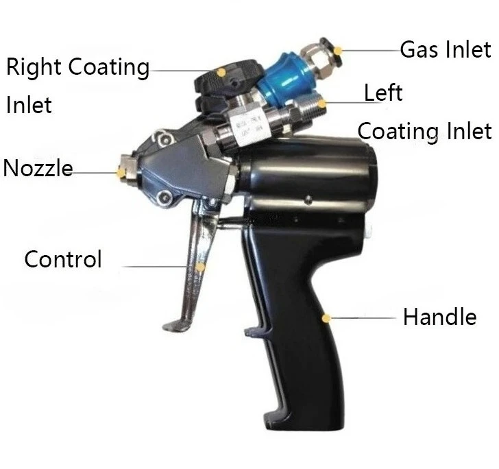 Polyurethane Foam Spray Gun P2 Air Purge PU Foaming Injection AB Two-Component High Pressure Polyurea Coating Spray Gun