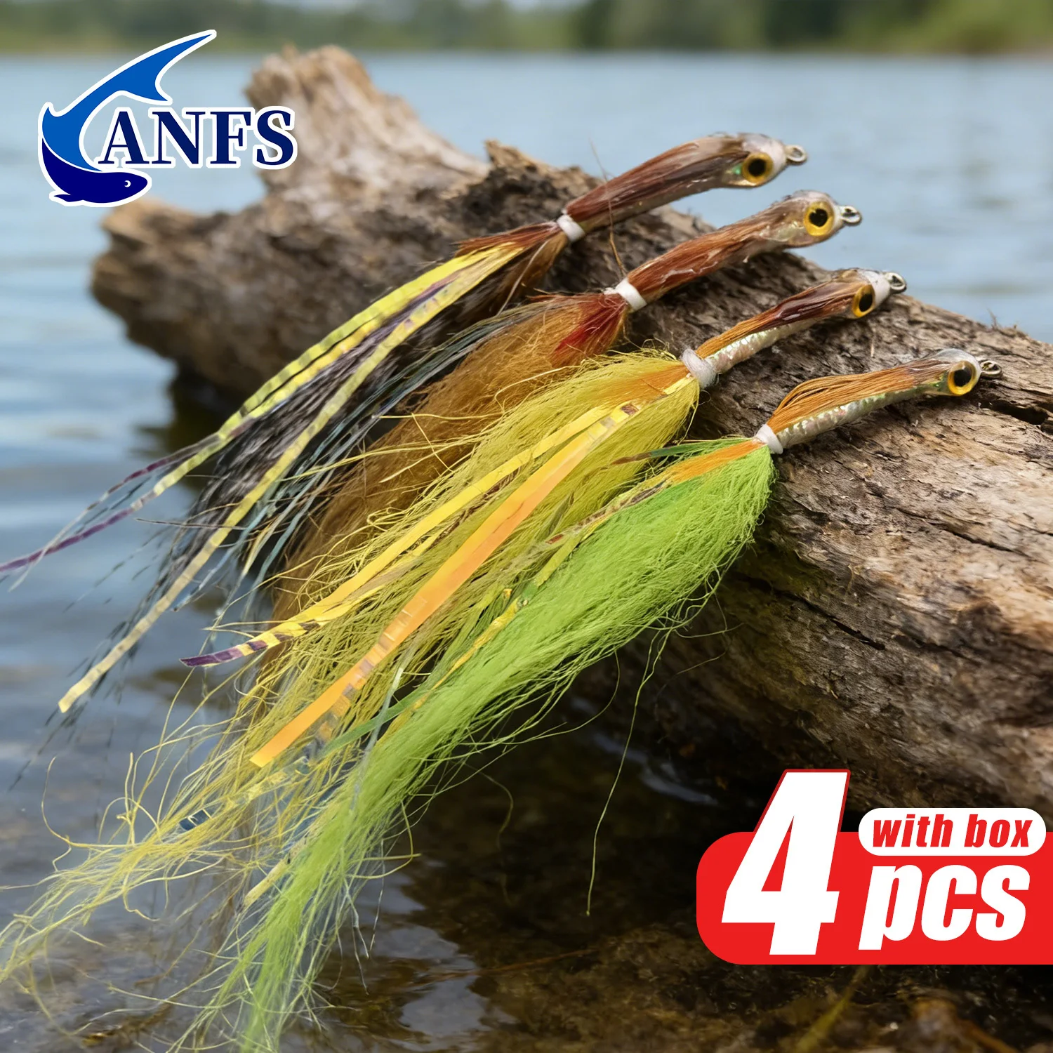 ANFS Trout Flies Kit of 4 Pieces-Handmade Flies, Fly Fishing Gift