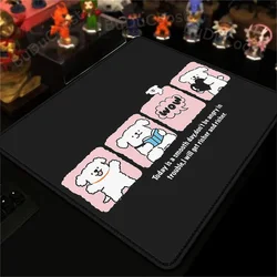 Black Cute Maltese Dog Small Size Gaming Mousepad Computer Kawaii Table Mat PC Natural Rubber Keyboardpad Speed Table Carpet DIY