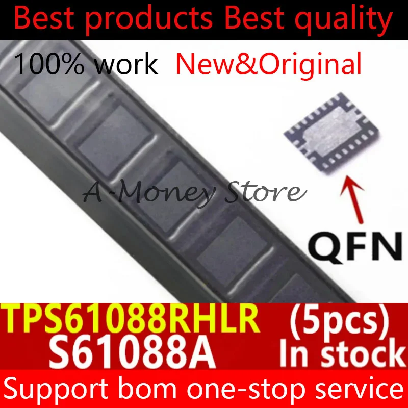 (5pcs)TPS61088RHLR S61088A TPS61088A QFN-20
