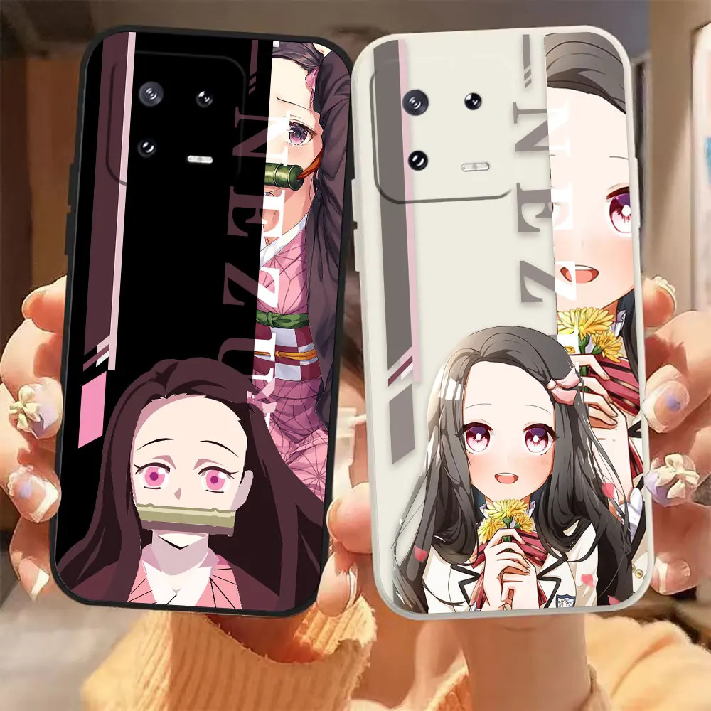 

Nezuko Kamado Case For Xiaomi 13 12 12T 11 11T 10 10S 9 13T 8 SE Pro Ultra Lite Colour Liquid Case Cover Funda Cqoue Shell Capa