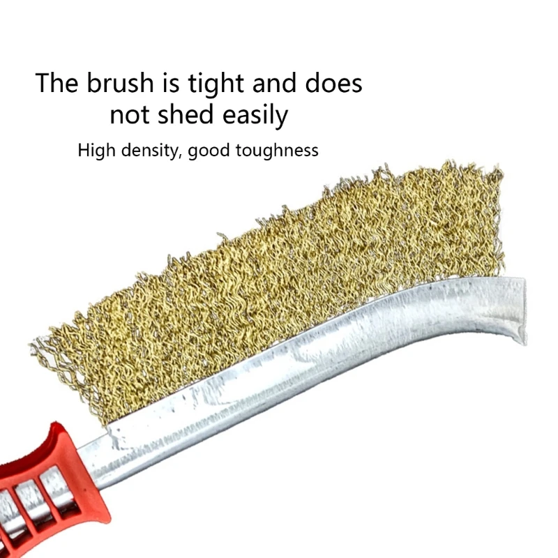 2 Pack Wire Scratch Brushes Set Stainless Steel Wire Brush for Automobile, Cleaning Welding Slag and Rust Dropship