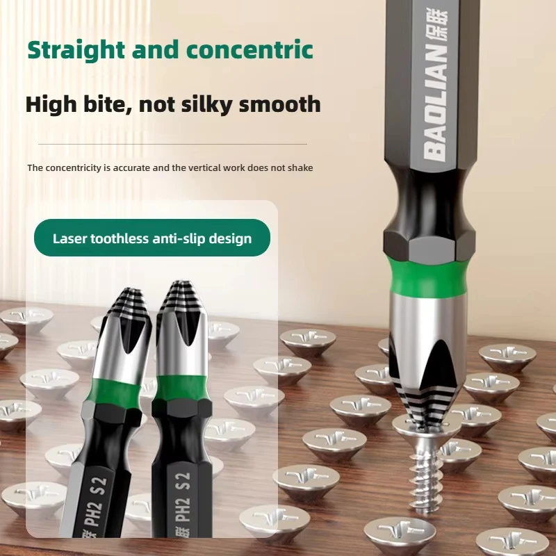 Magnetic Hex Bit Set for Phillips Screws Shock Resistant Non Slip Textured Head for Improved Screw Control and Faster Work Flow