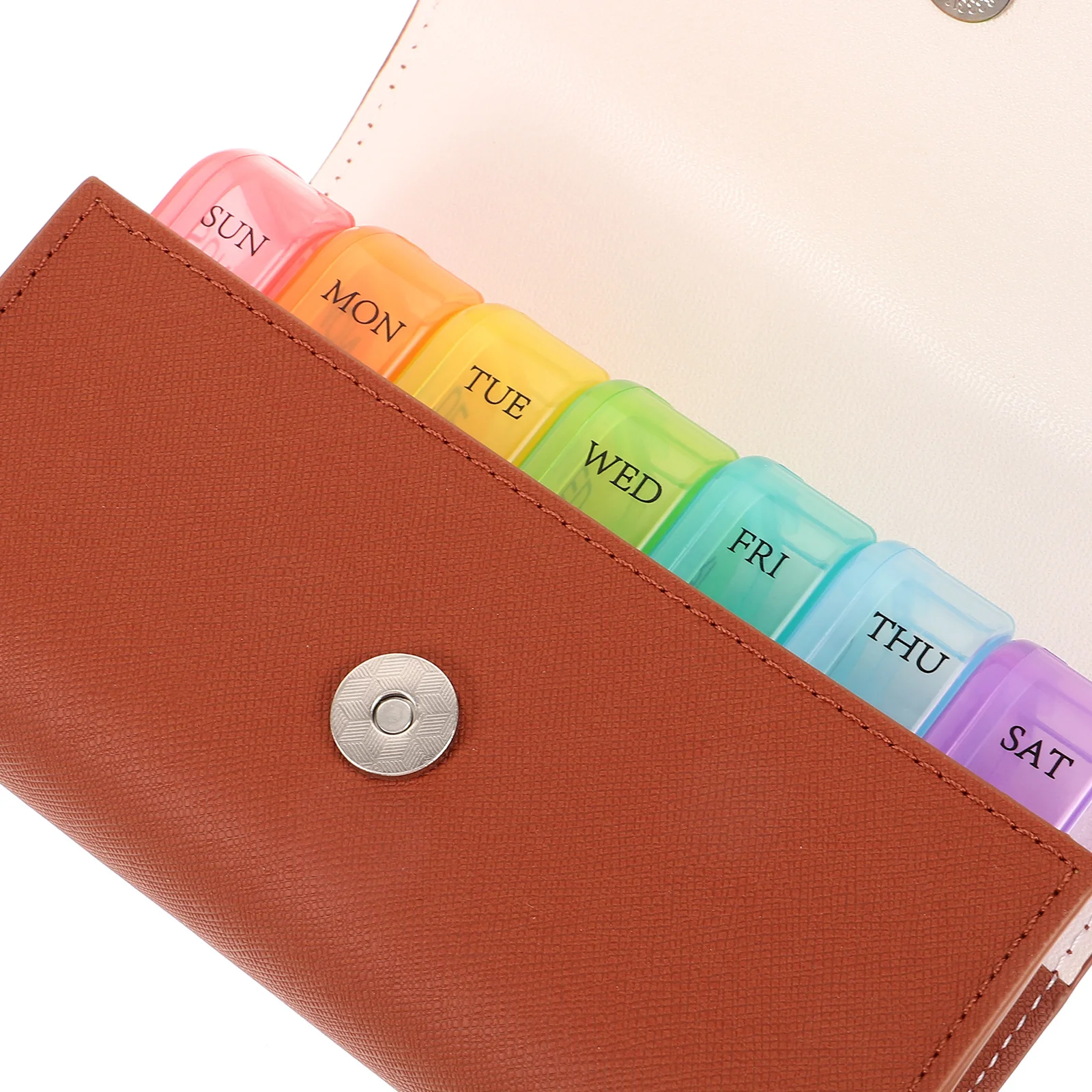 

1Set Weekly Medicine Organizer Case Portable Travel Storage Bag Multipurpose Design for Home Office and Travel