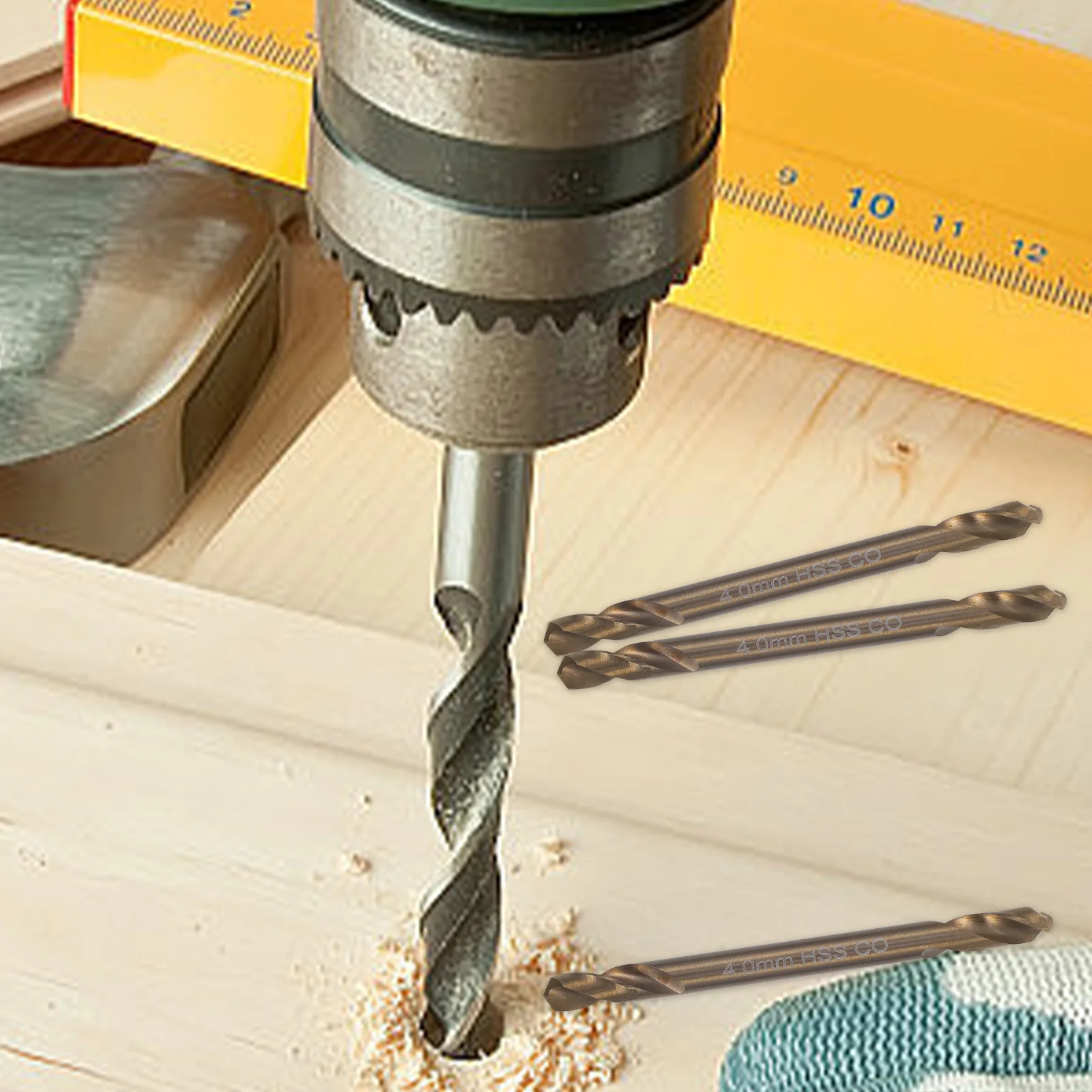 10 قطعة مجموعة لقم الثقب من الفولاذ الكوبالت سائق تأثير متوافق مع مثقاب الخشب المعدني والفولاذ المقاوم للصدأ لقمة ثقب #5