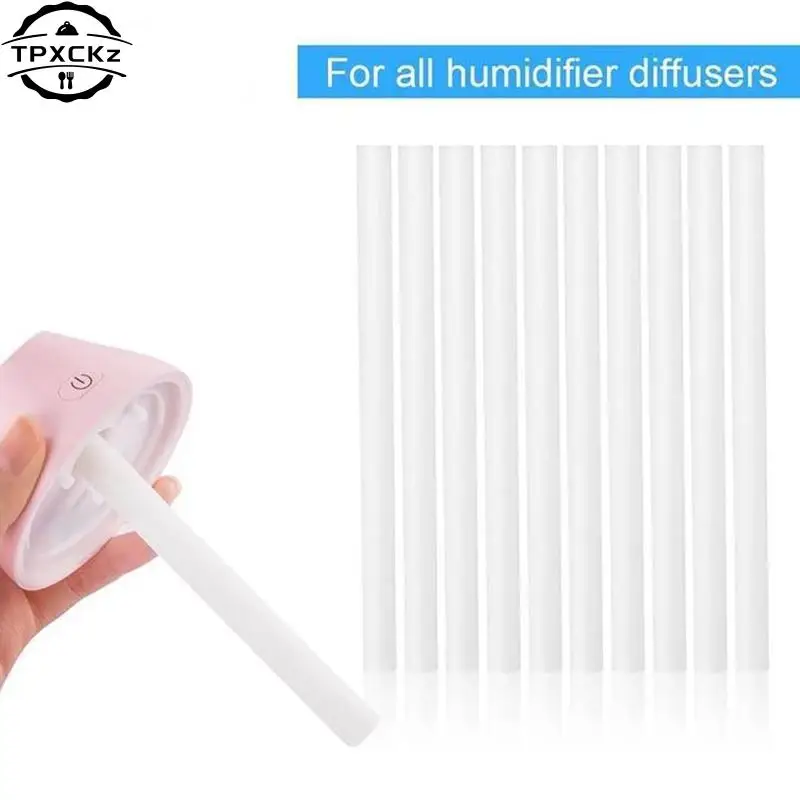 10pcs Humidifier Filter Cotton Swab Core USB Air Ultrasonic Humidifier Aroma Diffuser Replacement Cotton Sponge Stick 12.5/20cm