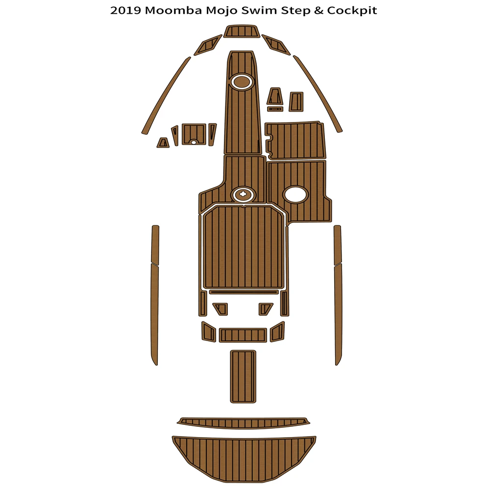 

2019 Moomba Mojo Swim Step & Cockpit Pad Boat EVA Teak Decking 1/4" 6mm