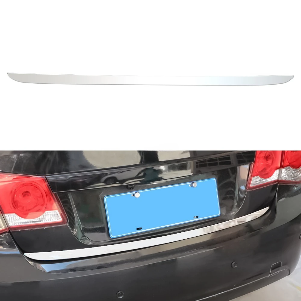 For Chevrolet Cruze 2009 - 2014 Car Tailgate Trim Rear Door Rear Trunk Cover Frame Stainless Steel Plate Styling Accessories