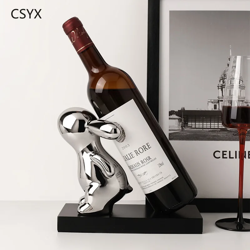 

Creative Ceramic Rabbit-Shaped Vase Ornament - Home Decor Item for Living Room & Wine Cabinet Room Decoration
