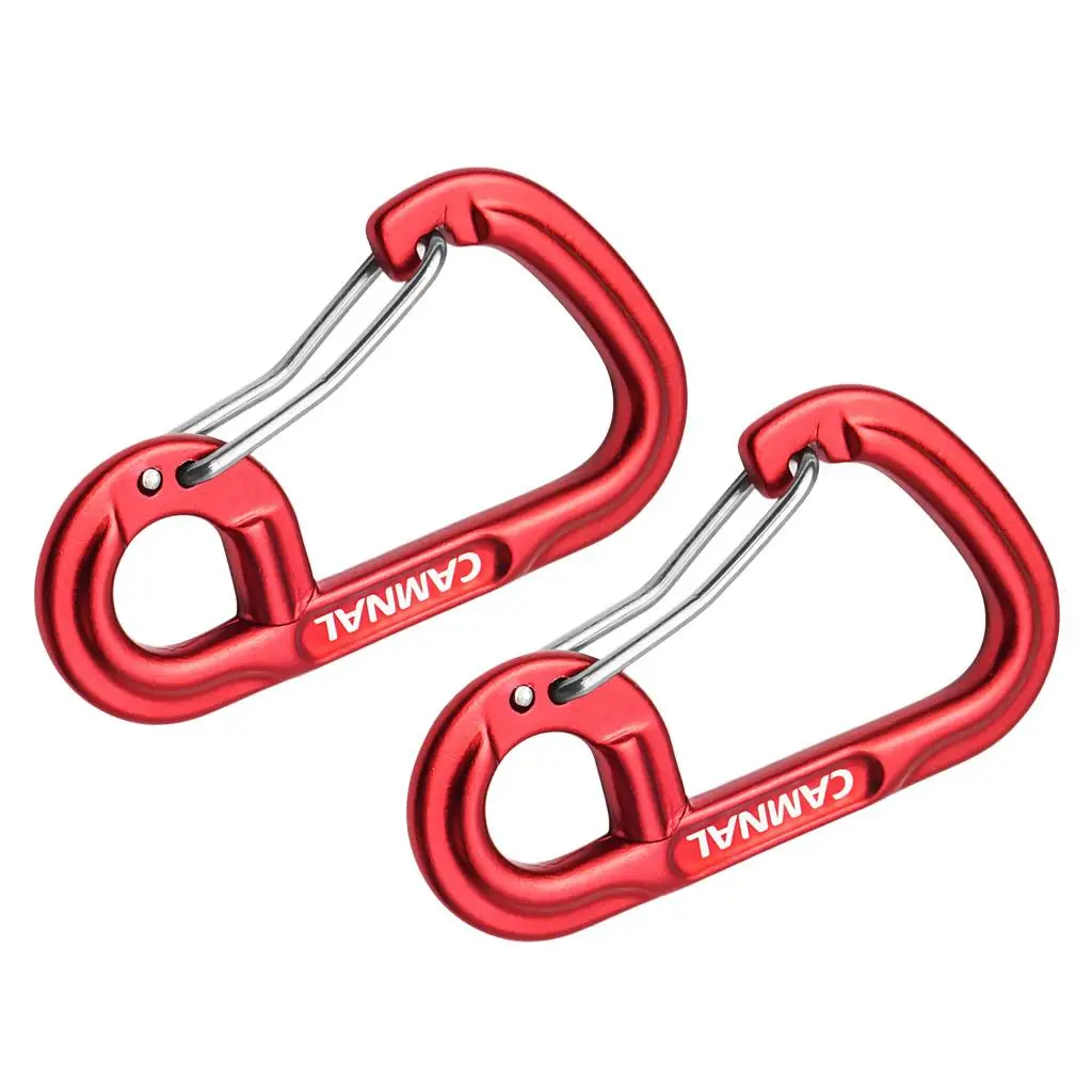 2Pcs Carabiner Keychain for Hammock Camping Backpacking Dog Leash Quick Release Spring Hook Camping Tent Hiking Pole Accessories