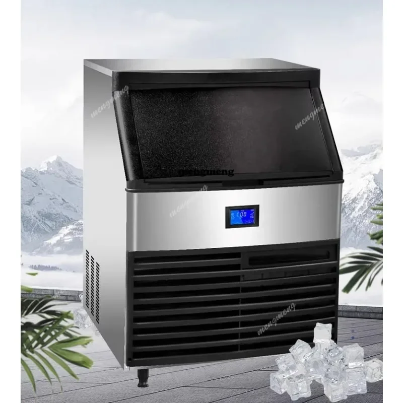 Smart ice machine commercial small and medium-sized store square ice 110 kg automatic water cooling square household