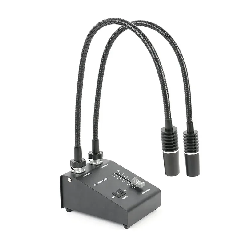 White LED Industrial Camera Light Source Double Branch Tube Microscope Double Goose Neck Tube Lighting for Microscope