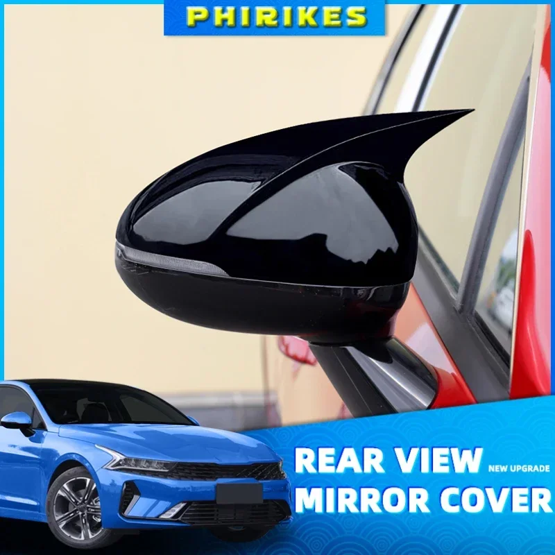 

FOR KIA K5 Optima 2020 2021 Car Body SIDE DOOR REARVIEW MIRROR COVER STICKER TRIM Car-styling ABS Carbon Print Auto Parts