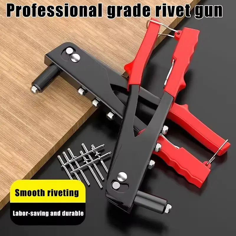 TPR Heavy Duty Riveter Set Rivet Gun And 50Pcs Blind Rivets Assortment Kit Hand Tools Rivet Nut Tool