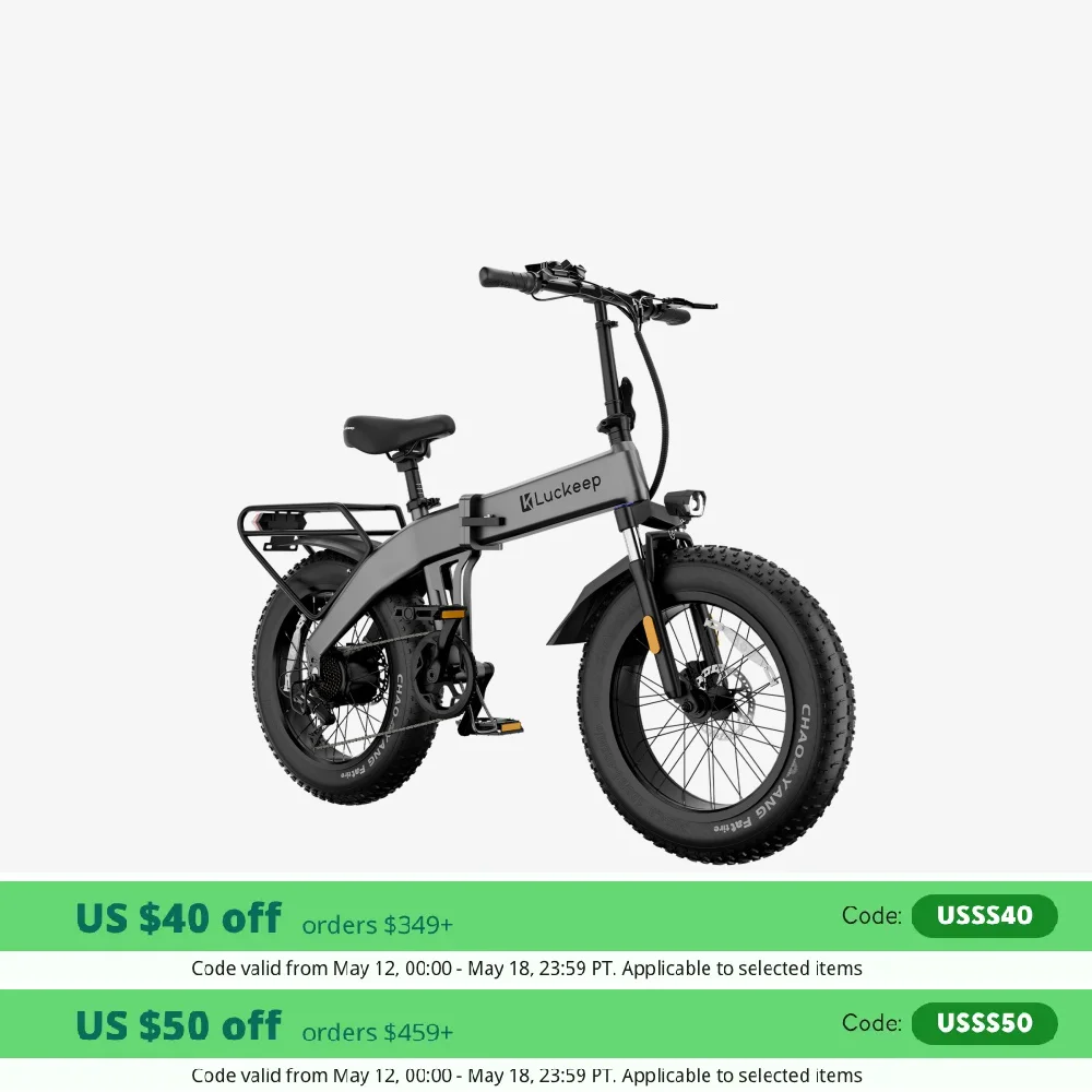 

LUCKEEP X1 Lite 20" Folding Electric Bike 750W(1200W Peak) Motor 48V 15Ah Battery