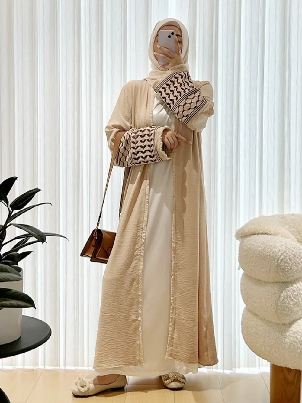 Abaya pour femmes musulmanes, cardigan long, robe islamique, ceintures marocaines, dubaï, arabe, élégant, ouvert, modeste, éducatif, 2025