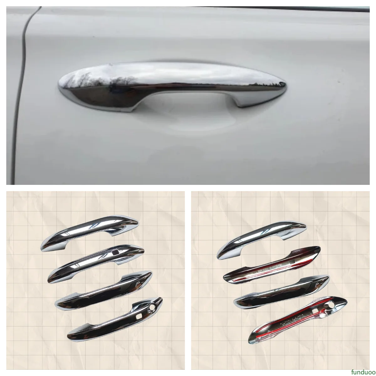 Para Hyundai I10 Grand I10 LHD 2021 2022 2023 2024 2025 cubierta cromada de manija de puerta de coche embellecedor estilo superposiciones accesorios de estilo