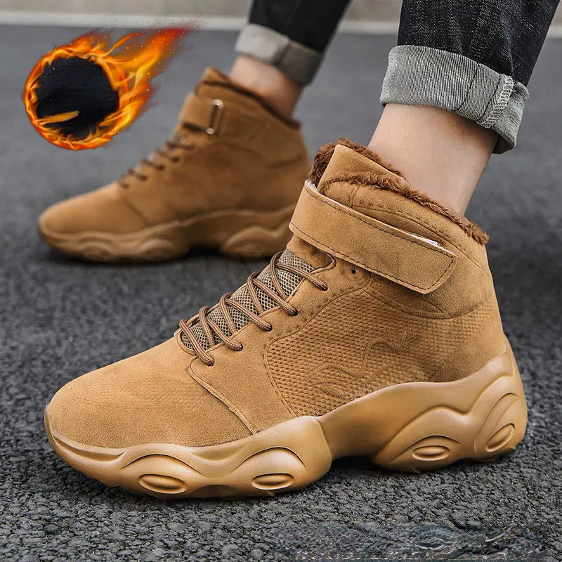 Mannen Werken Laarzen Comfort Desert Retro Casual Hoge Top Voor Fall Winter Antislip Wandelen Laarsjes Schoenen 2022 Nieuwe