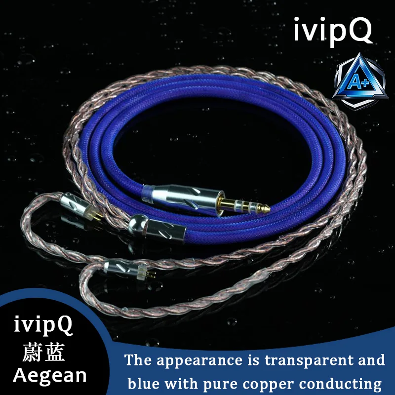 

ivipQ-Aegean High Purity Litz HiFi IEM-кабель 7N чистая медь баланс 4,4 мм штекер 2Pin 0,78 мм/MMCX/IE900/IE80/QDC/IPX провод для наушников