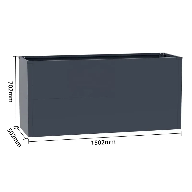 Custom Galvanized Steel Raised Garden Bed Large Planter Box for Vegetables Flowers High Quality Metal Planting Container