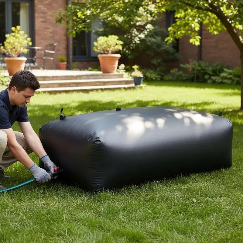

Hydration Reservoir 540L Large Capacity Soft Liquid Carrier For Garden Irrigation, Firefighting, Construction Site, Foldable PVC Material, Thickened Fabric, High-Density Sealing, Flexible Foldable Structure, Heavy Duty Construction, Portable Outdoor