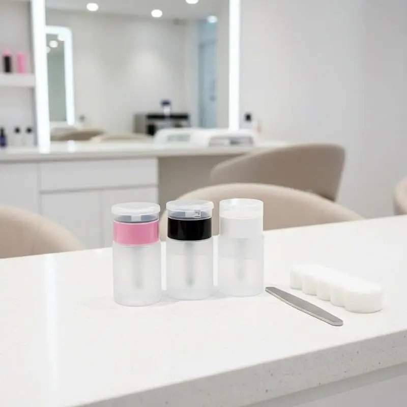 Nail Art Press Pump Bottle Leakproof Design Easy Press Dispensing For Home DIY Nail Care Salon Use